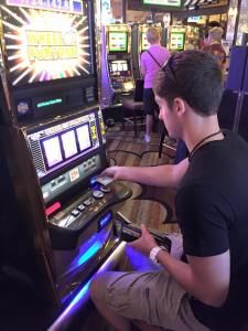 Chris' first gambling experience in New York New York!